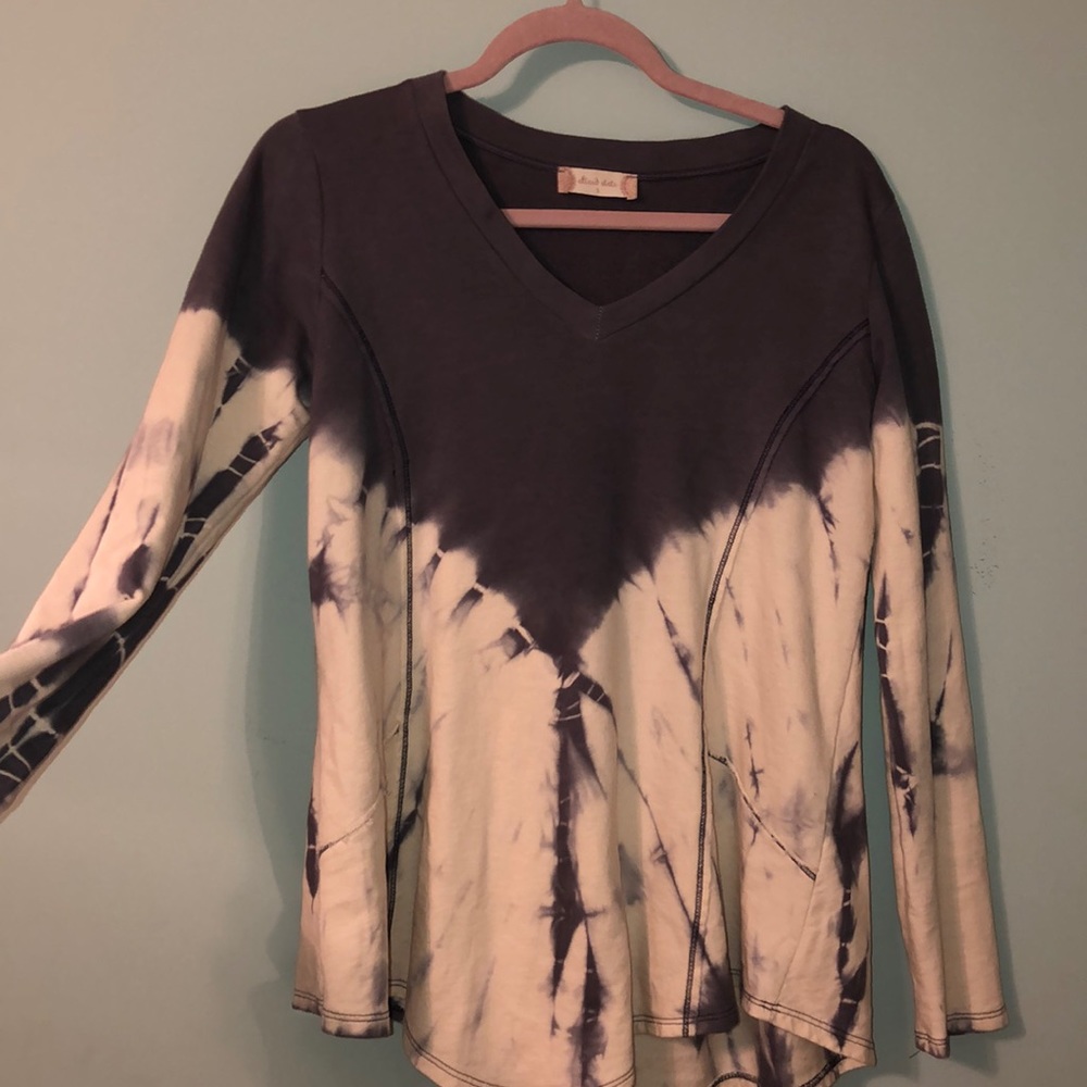 Long Sleeve Tie Dye Blouse